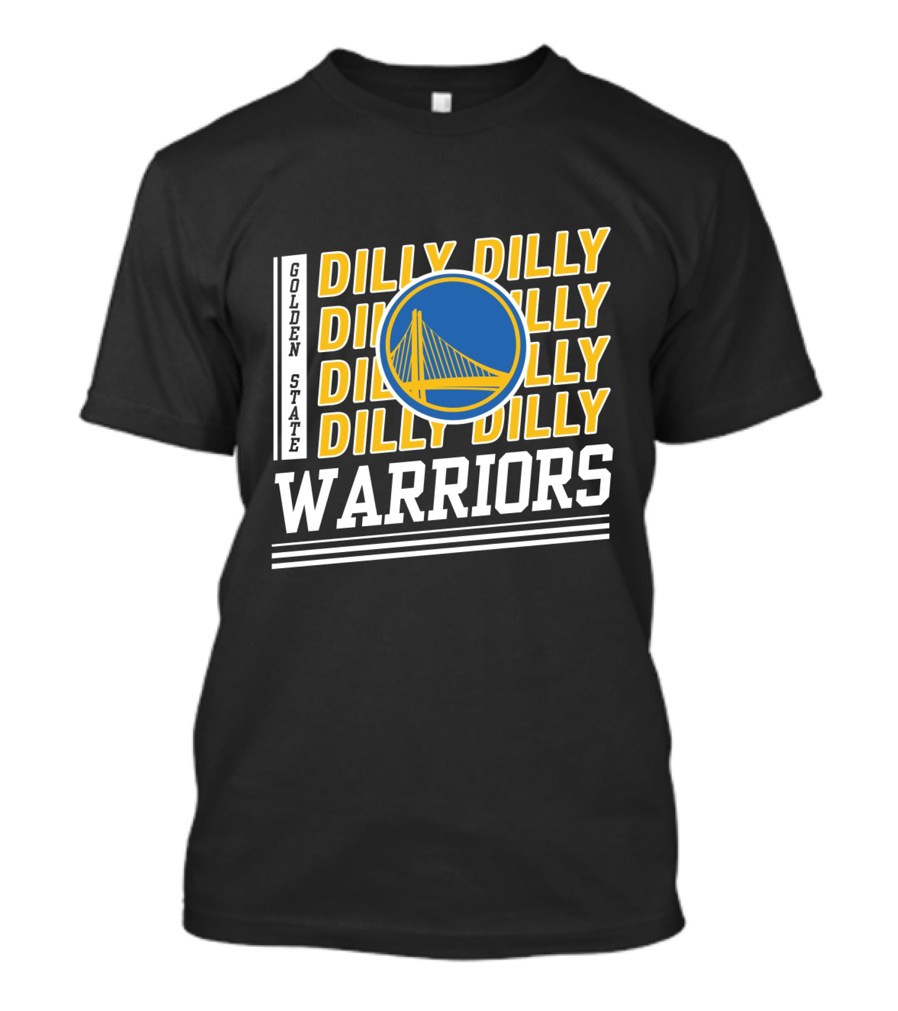 Golden State Warriors Dilly Dilly Basketball Blue And Yellow Bridge T-Shirt