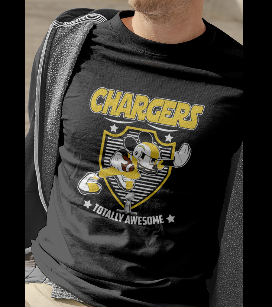 Chargers Totally Awesome Mickey Football Fans T-Shirt