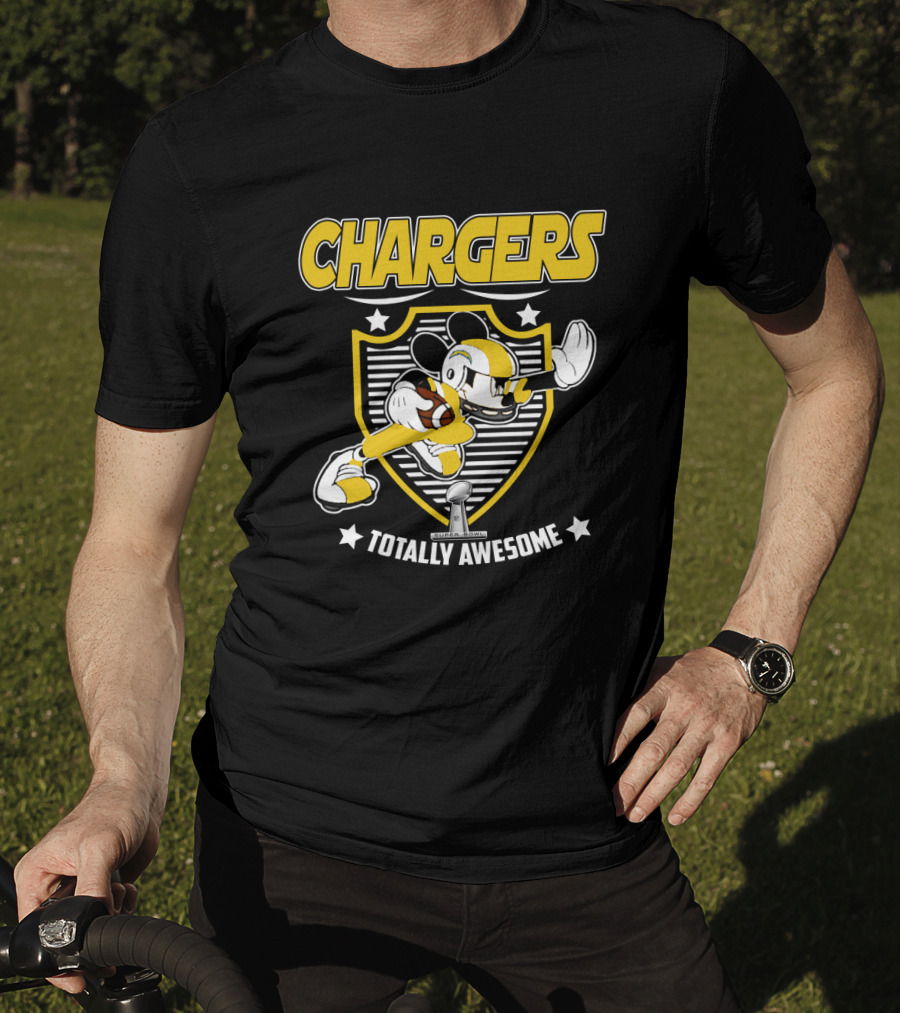 Chargers Totally Awesome Mickey Football Fans T-Shirt