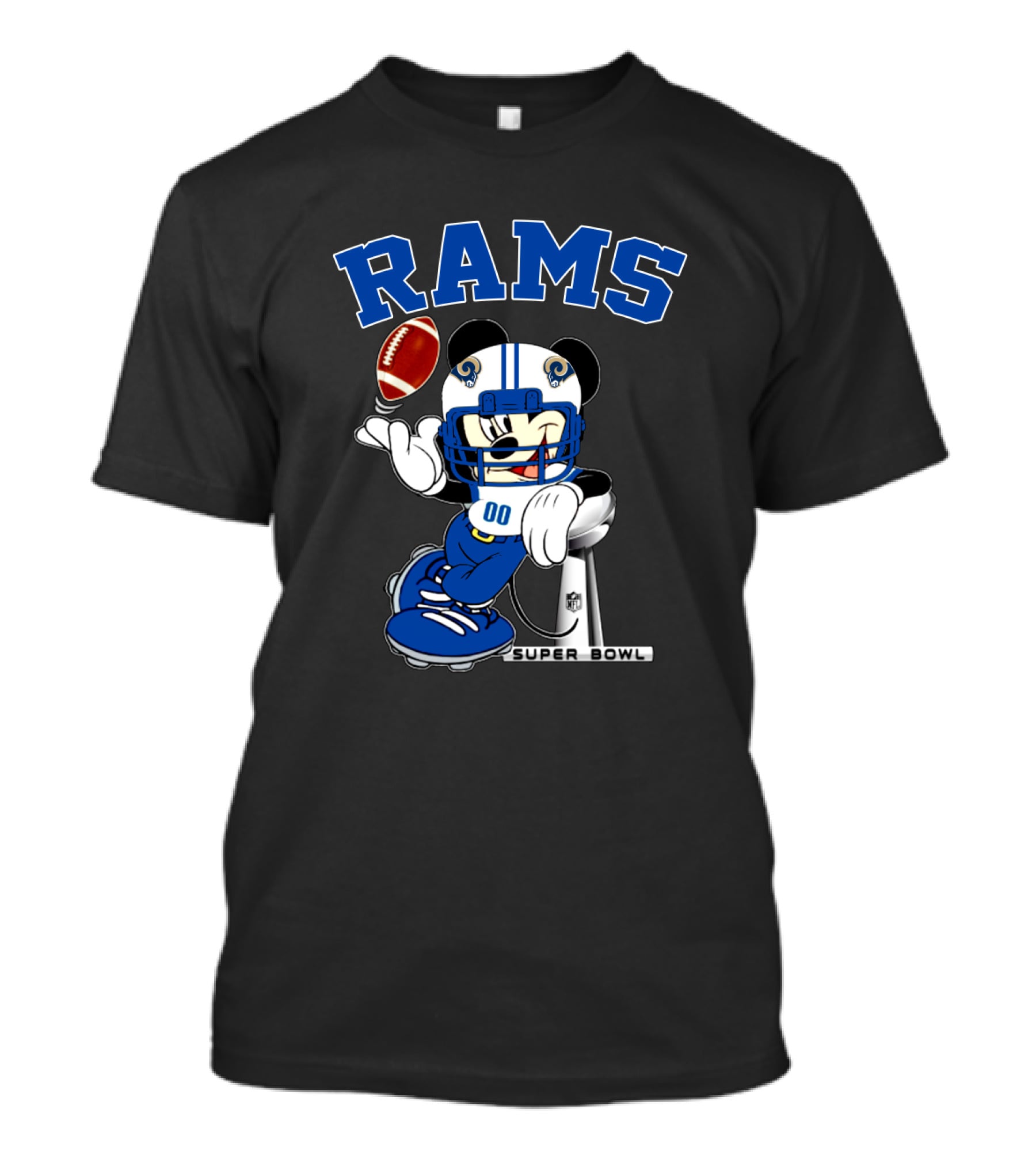 Rams Mickey Super Bowl Los Angeles Nfl Football T-Shirt