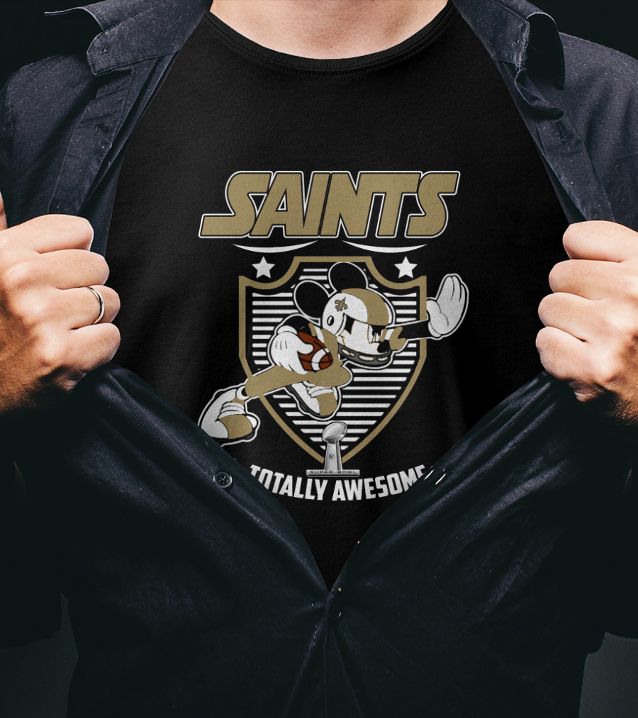 Saints Totally Awesome New Orleans Football Mickey T-Shirt