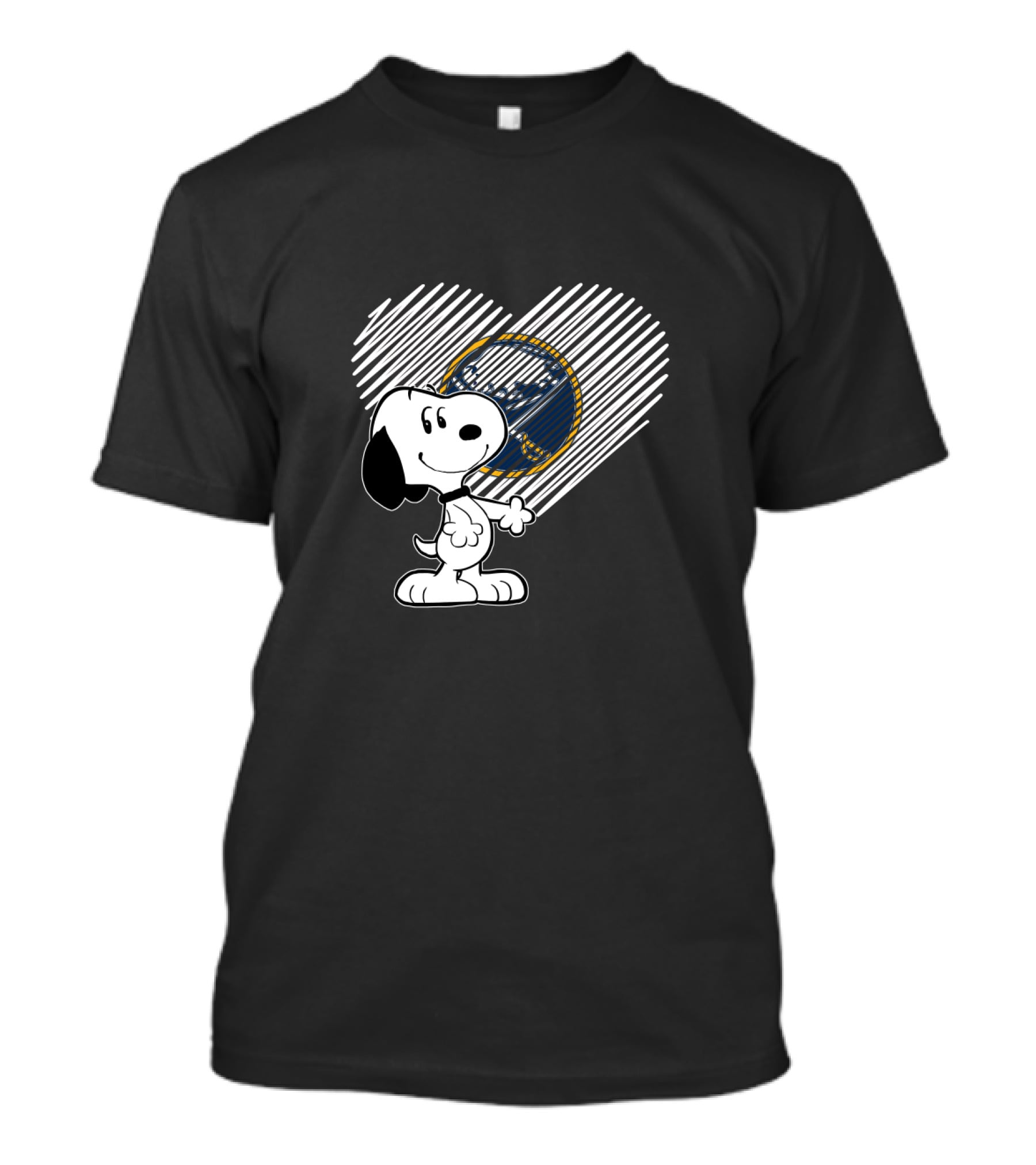 Snoopy Heart Buffalo Sabres Hockey Team T-Shirt