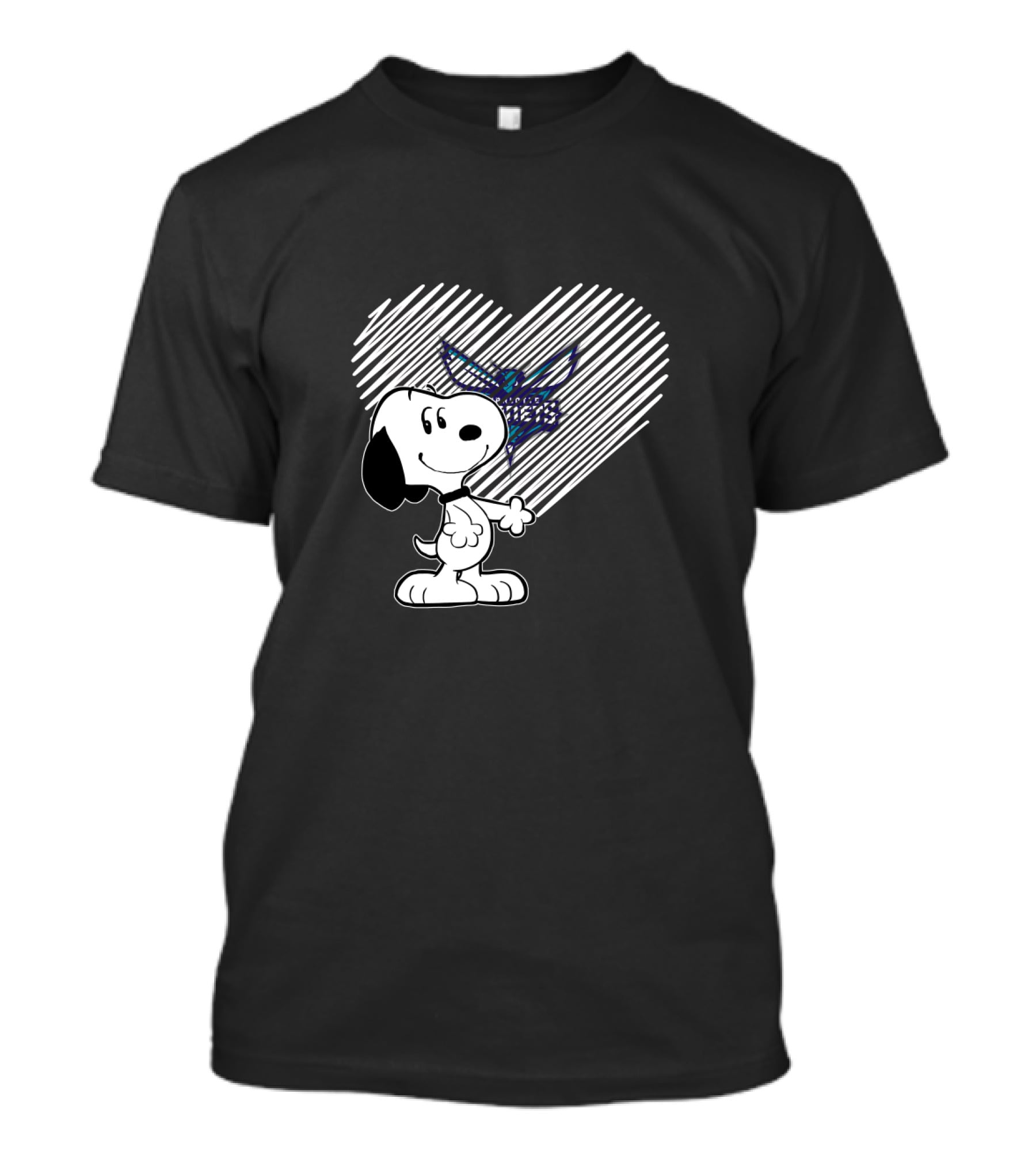 Snoopy Heart Charlotte Hornets Fans T-Shirt