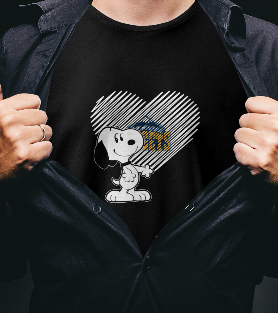 Snoopy Denver Nuggets Heart Fans T-Shirt