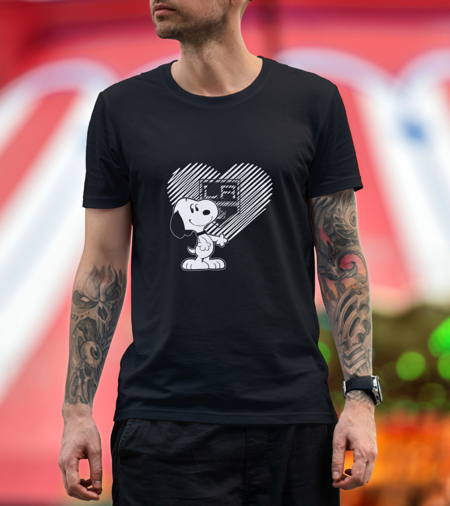 Snoopy Heart Los Angeles Kings NHL Hockey Fan T-Shirt