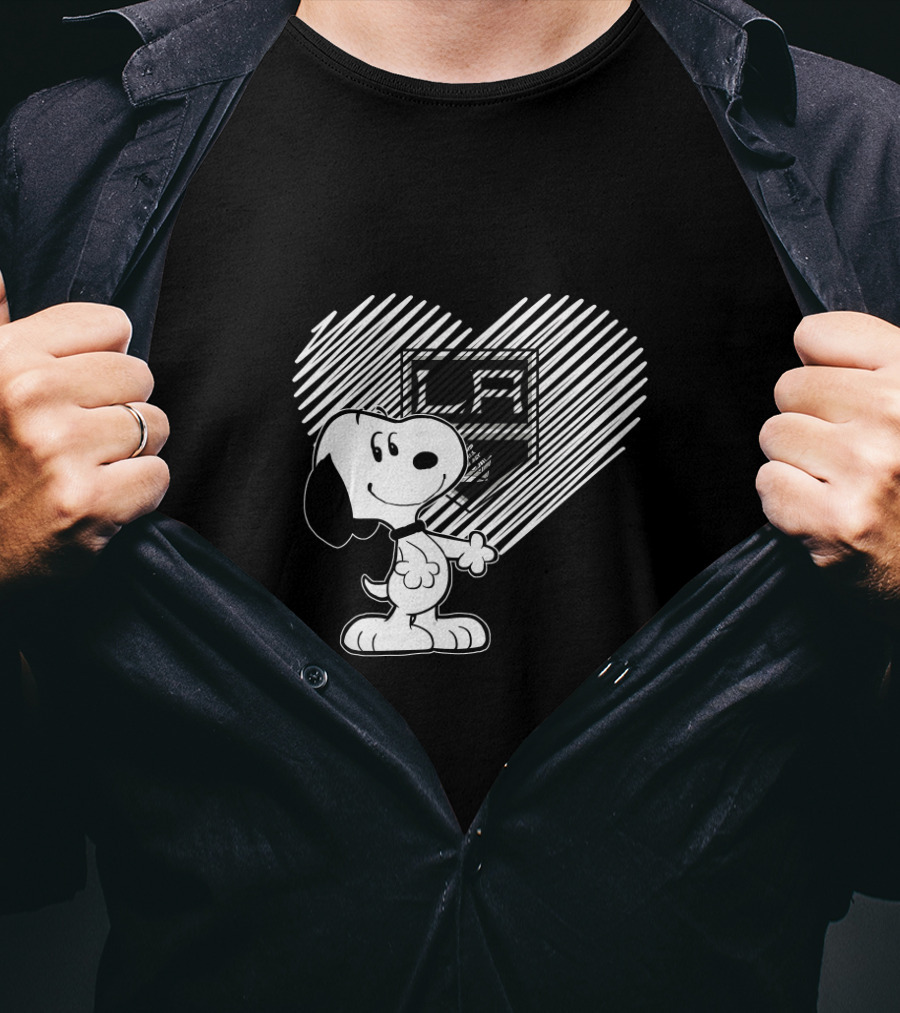 Snoopy Heart Los Angeles Kings NHL Hockey Fan T-Shirt