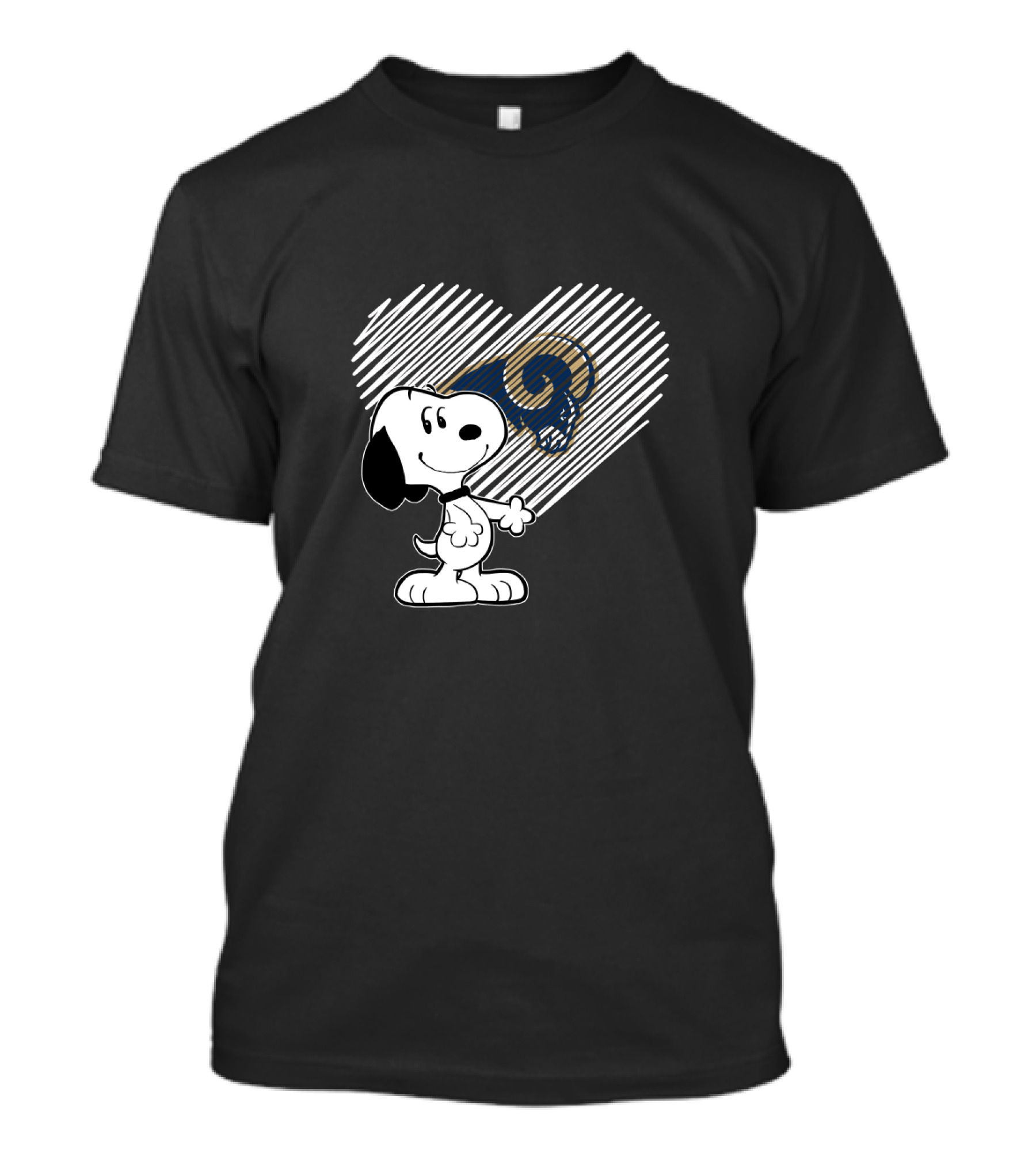 Snoopy Heart Los Angeles Rams Fan Favorite T-Shirt