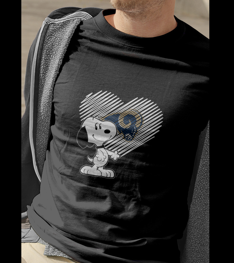 Snoopy Heart Los Angeles Rams Fan Favorite T-Shirt