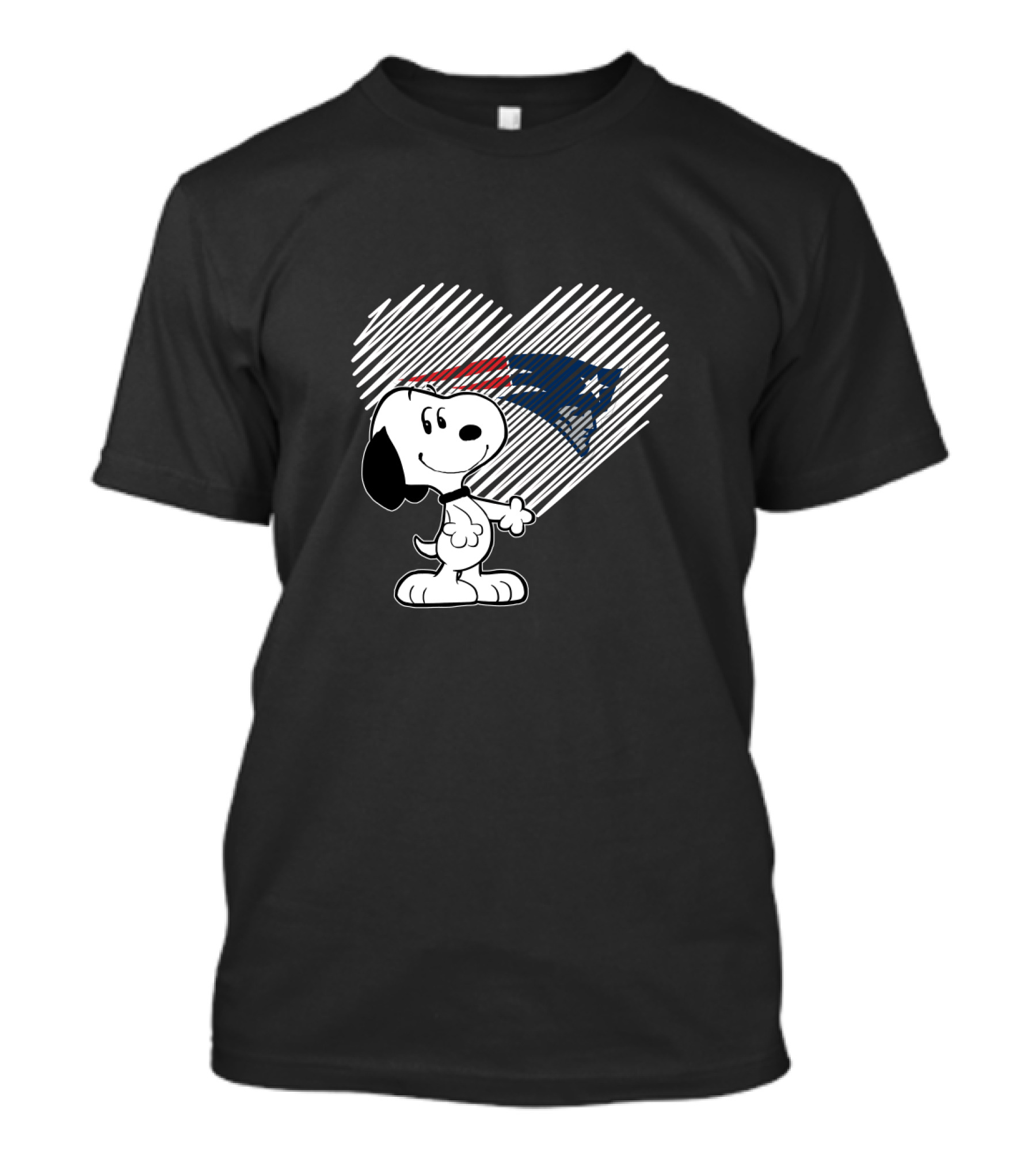 Snoopy Heart New England Patriots Fans T-Shirt