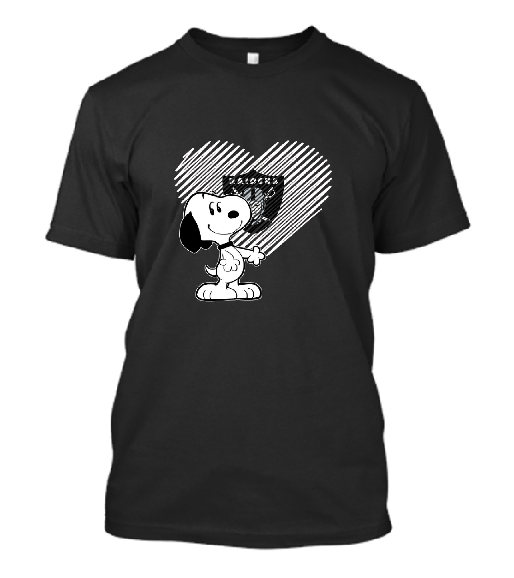 Snoopy Heart Loves Raiders For Fans T-Shirt