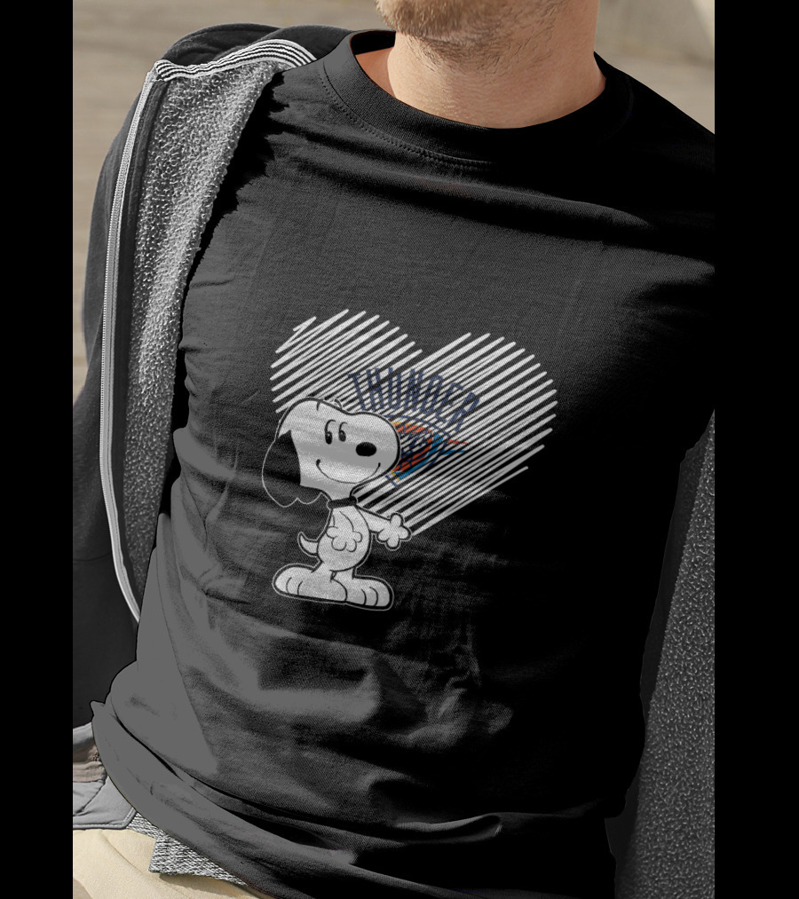 Snoopy Heart Oklahoma City Thunder Fans T-Shirt