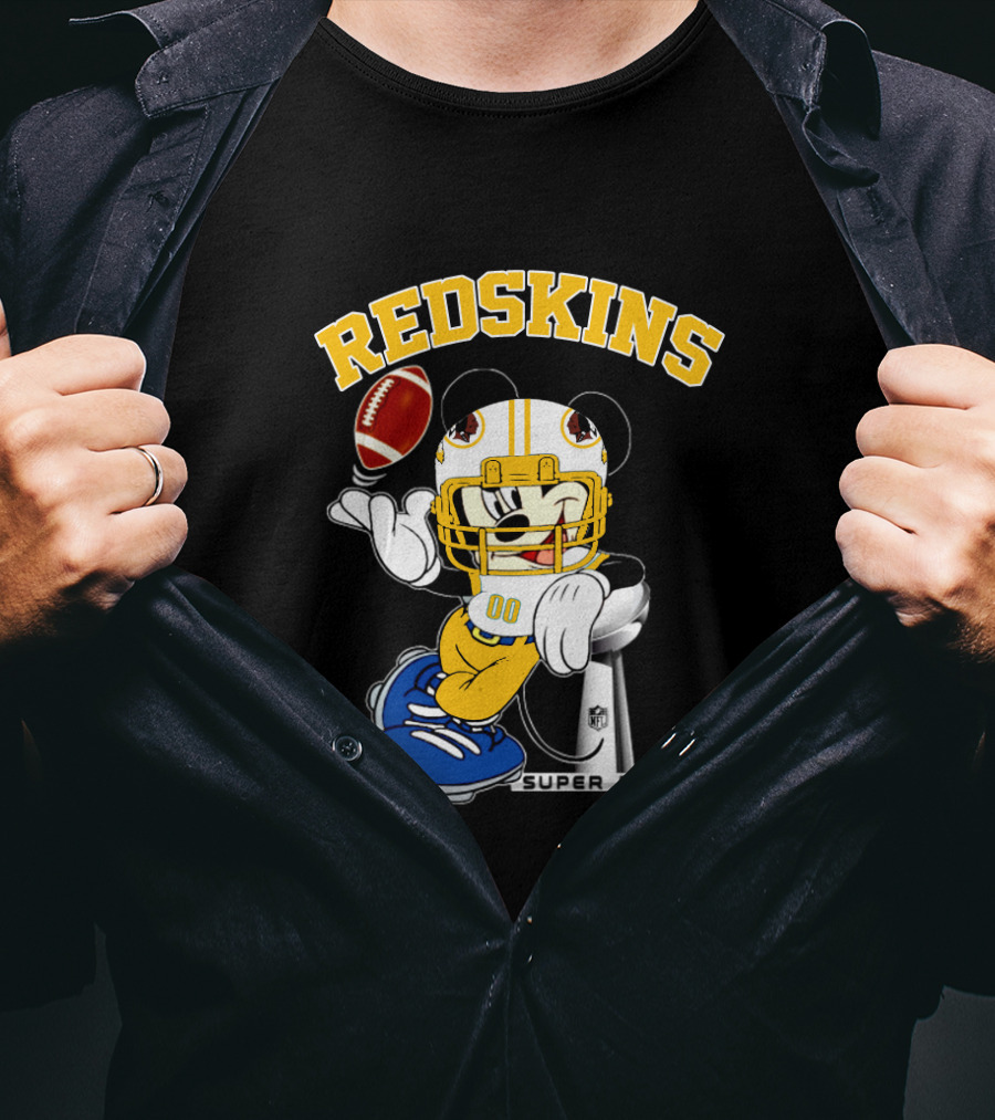 Redskins Mickey Football Nfl Super Bowl T-Shirt