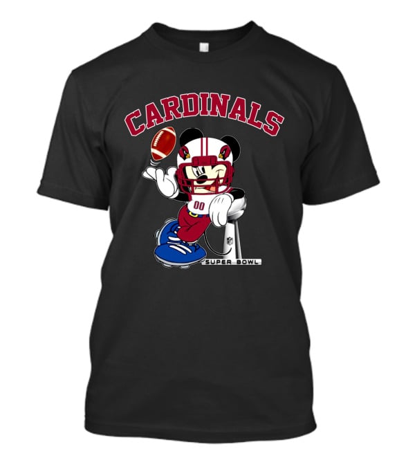 Cardinals Super Bowl Mickey Nfl Football T-Shirt