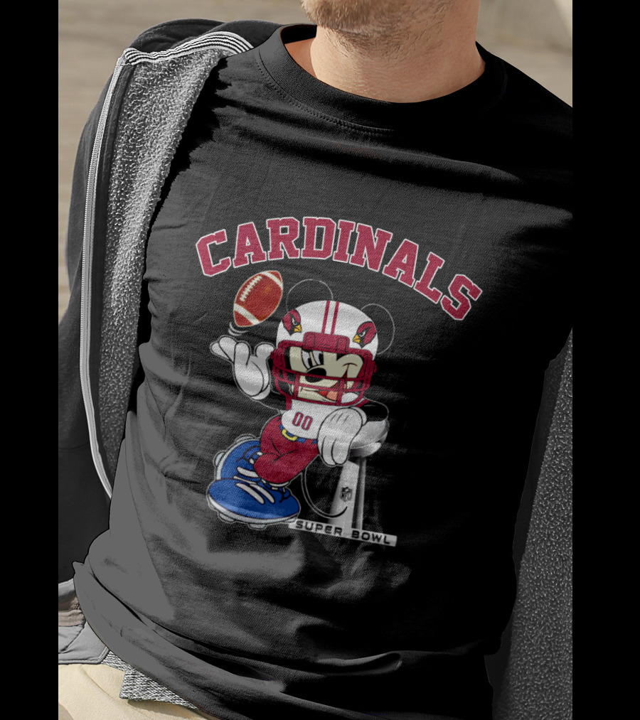 Cardinals Super Bowl Mickey Nfl Football T-Shirt