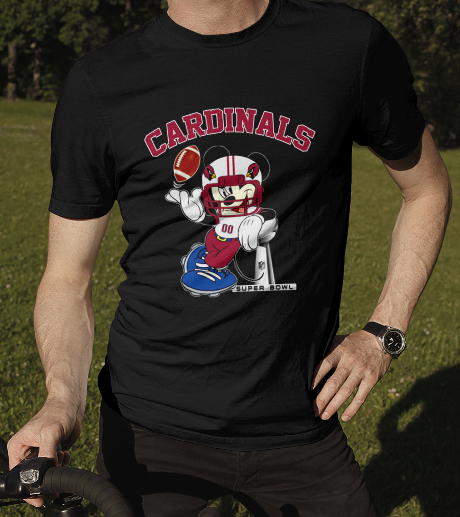 Cardinals Super Bowl Mickey Nfl Football T-Shirt
