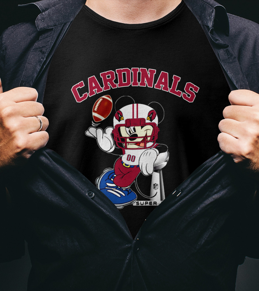 Cardinals Super Bowl Mickey Nfl Football T-Shirt