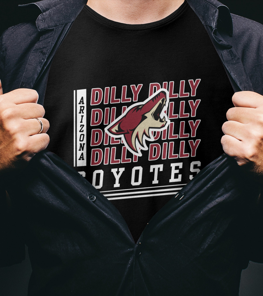 Arizona Coyotes Dilly Dilly Hockey Team Logo Fan Celebration T-Shirt