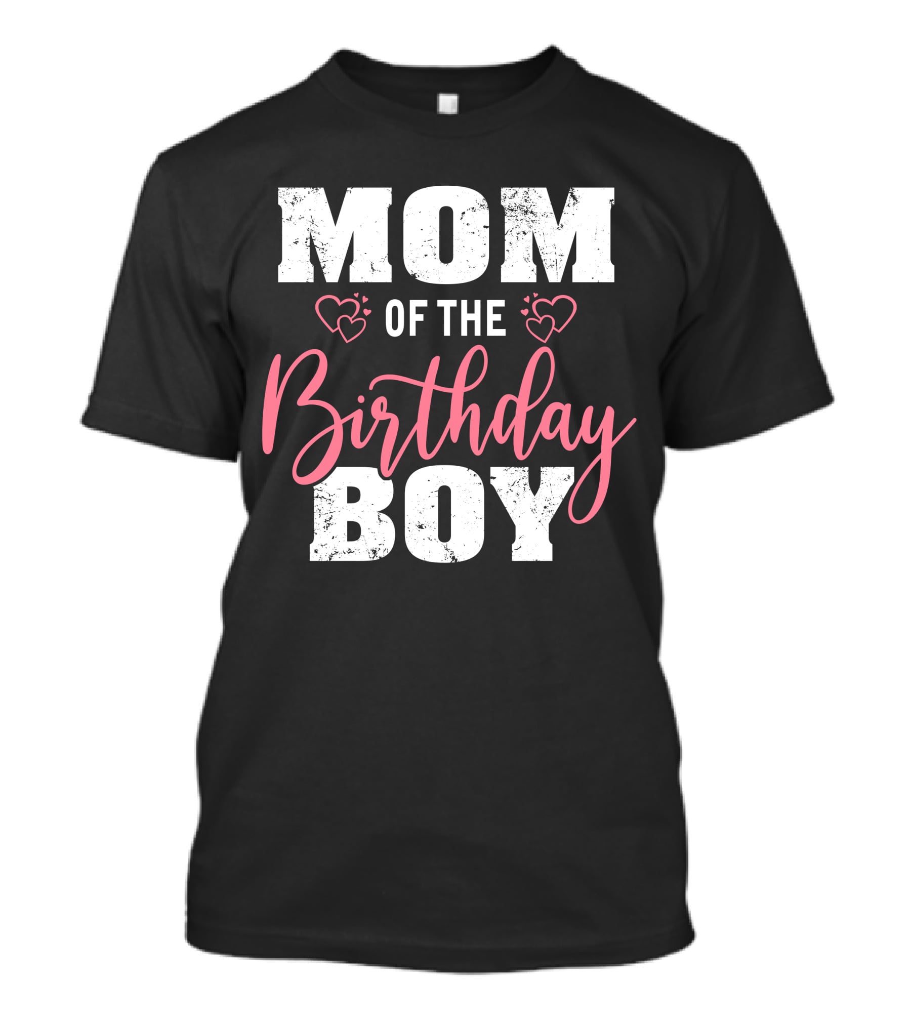 Mom Of The Birthday Boy With Hearts T-Shirt