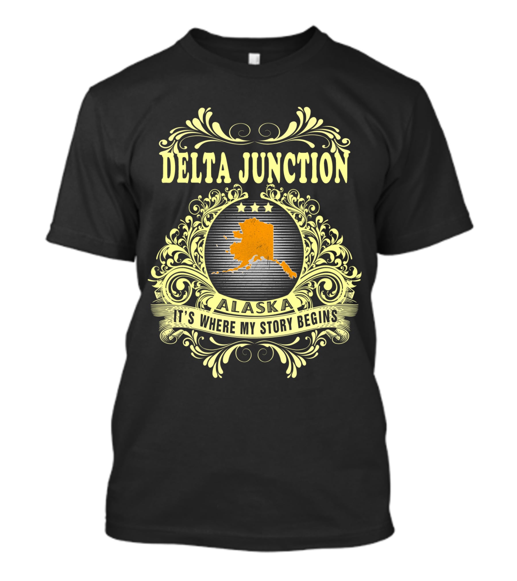 Delta Junction Alaska It's Where My Story Begins Vintage Ornamental T-Shirt