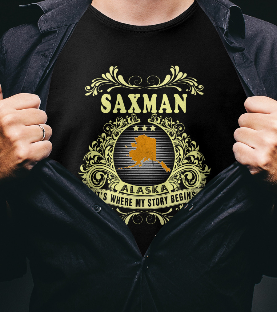 Saxman Alaska It's Where My Story Begins T-Shirt
