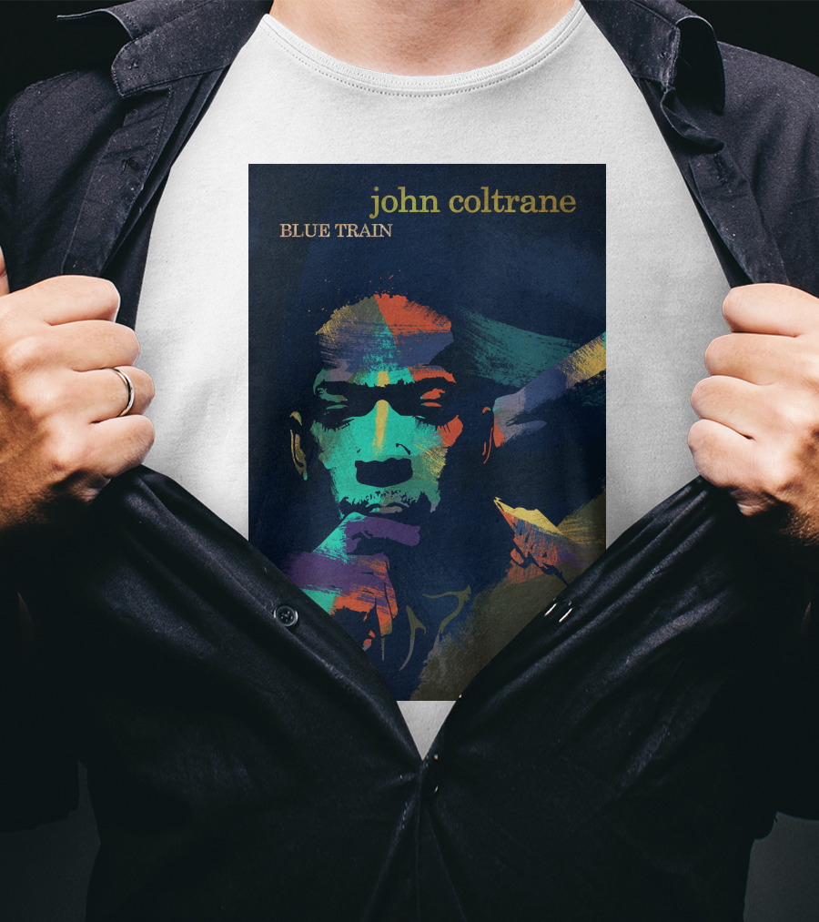 John Coltrane Blue Train Colorful Jazz Music Legend T-Shirt