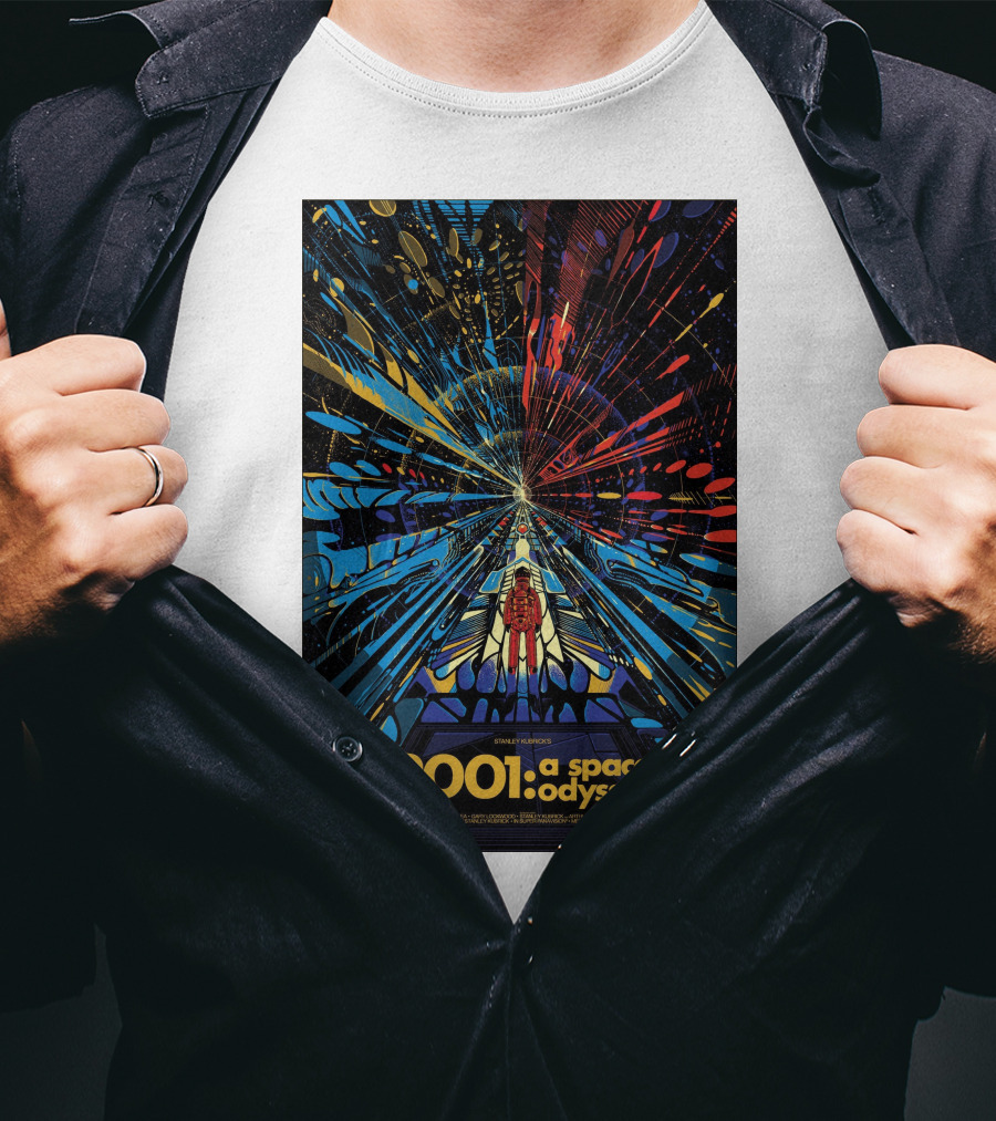2001: A Space Odyssey Sci-Fi Psychedelic Explosion Astronaut Journey T-Shirt