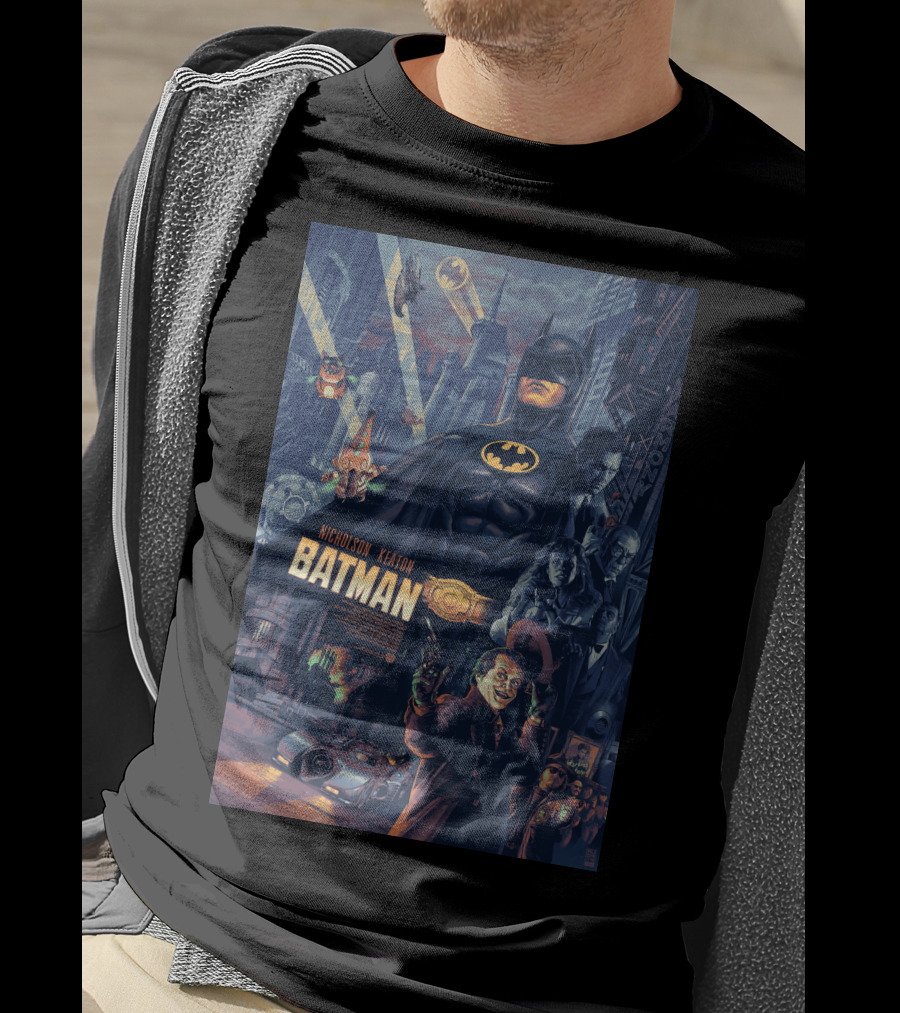 Batman 1989 Nicholson Keaton Gotham City Movie T-Shirt