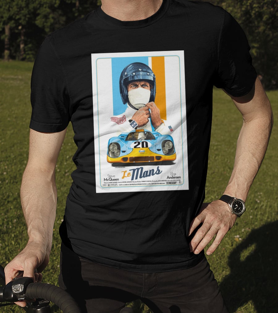 Steve Mcqueen Le Mans Gulf Driver 20 Elga Andersen T-Shirt