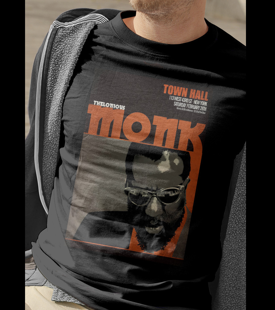Thelonious Monk Town Hall New York February Concert T-Shirt