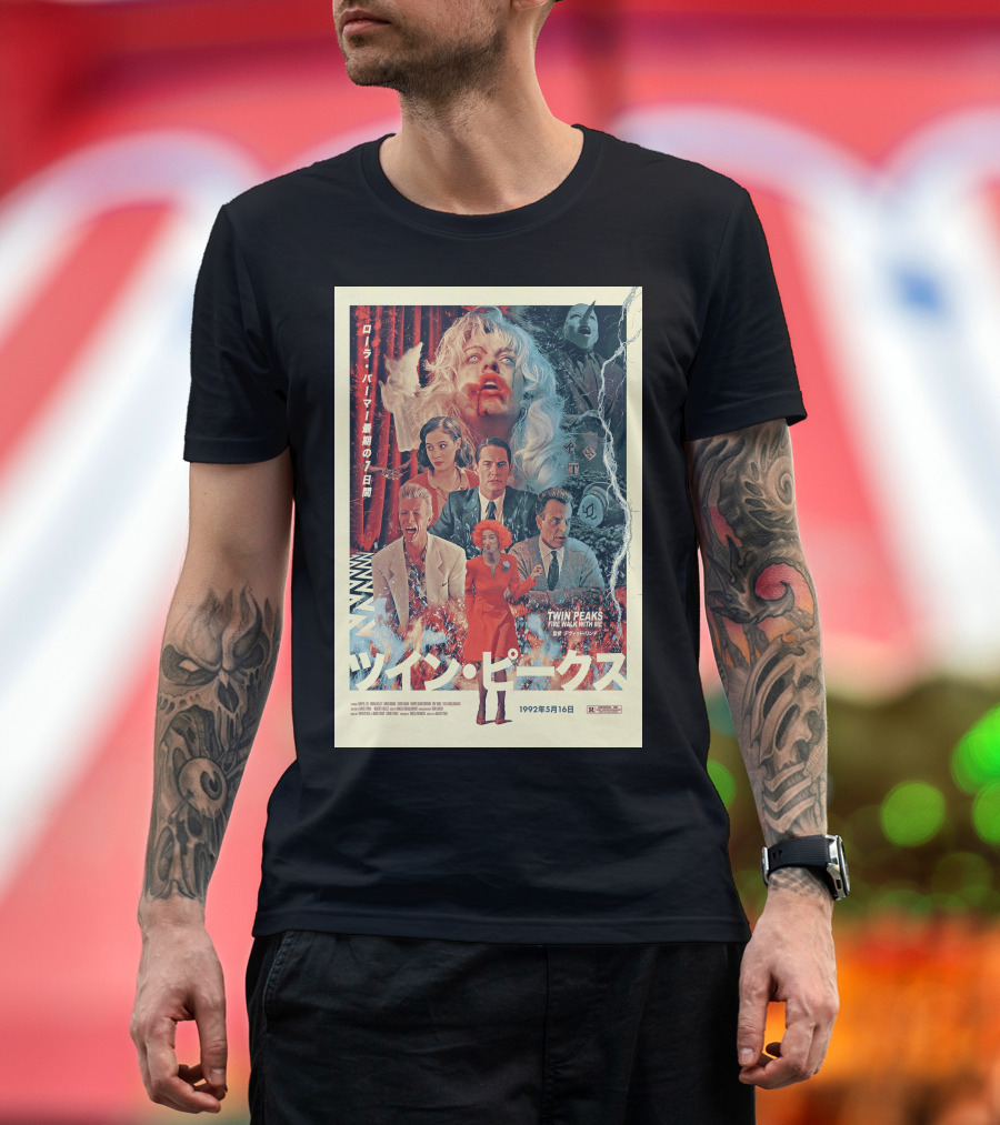 Twin Peaks Fire Walk With Me Movie Japanese Poster 1992 T-Shirt
