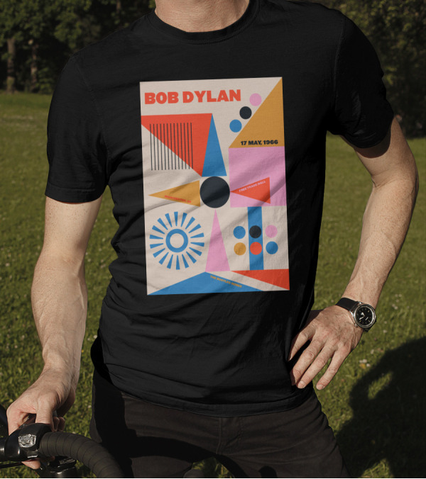 Bob Dylan Manchester Free Trade Hall 17 May 1966 Colorful Geometric T-Shirt
