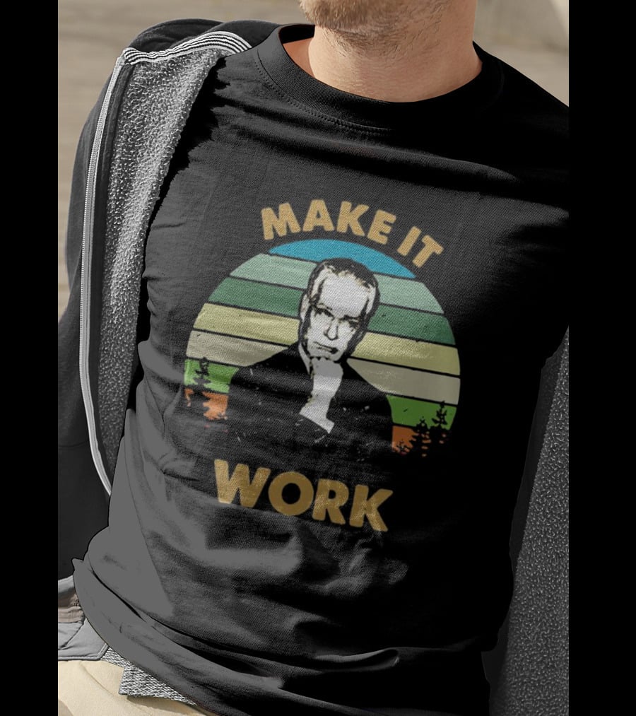 Make It Work Stylized Portrait With Retro T-Shirt
