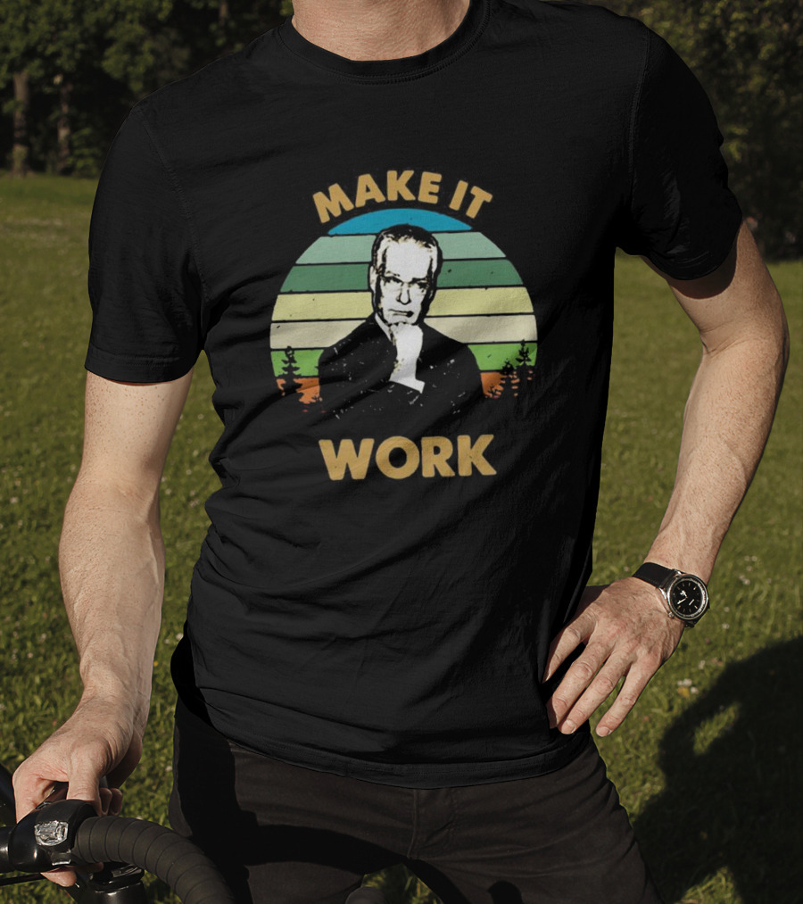 Make It Work Stylized Portrait With Retro T-Shirt