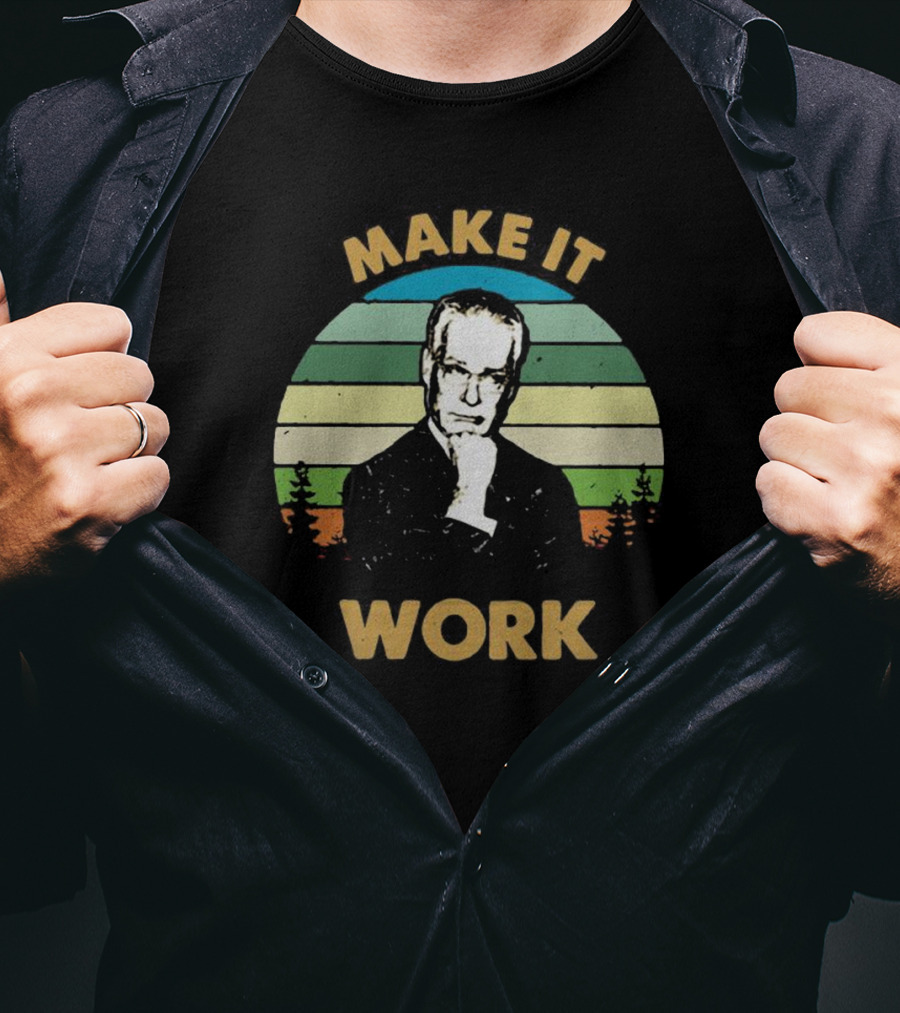 Make It Work Stylized Portrait With Retro T-Shirt