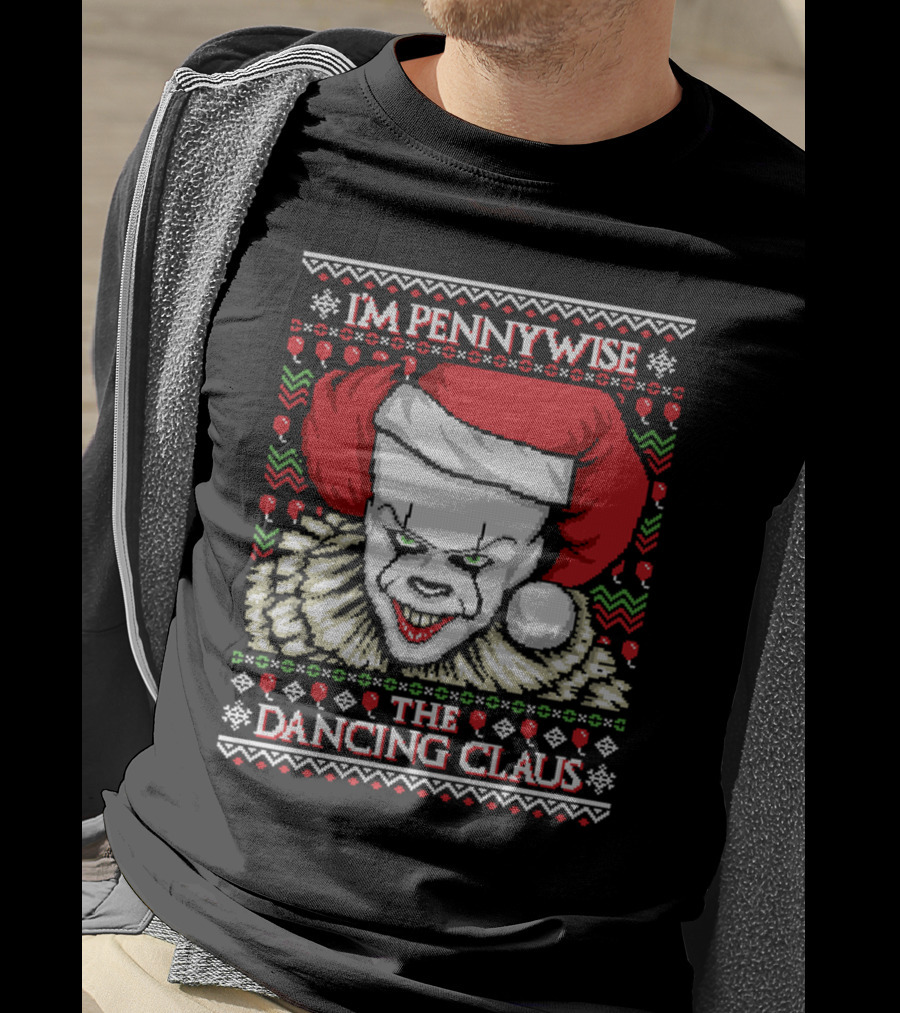 Pennywise Ugly Sweater The Dancing Claus Holiday T-Shirt