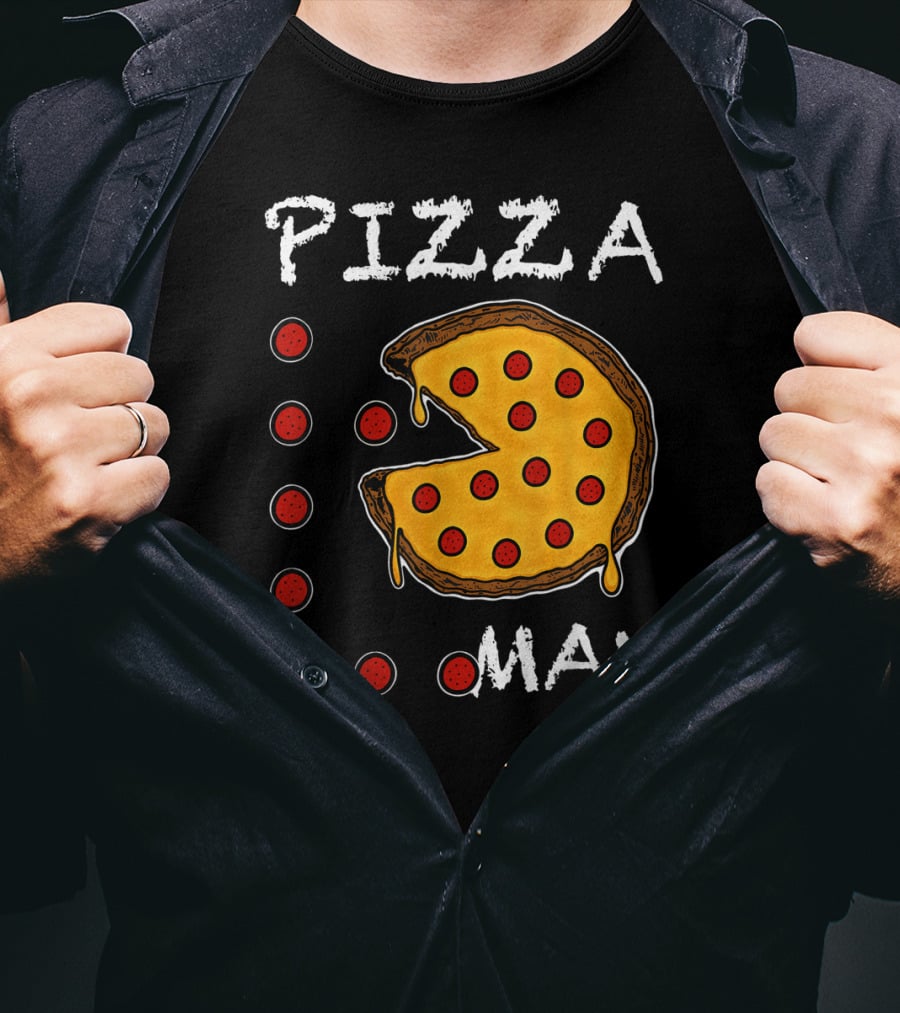 Pizza Man Video Gamer Pizza T-Shirt