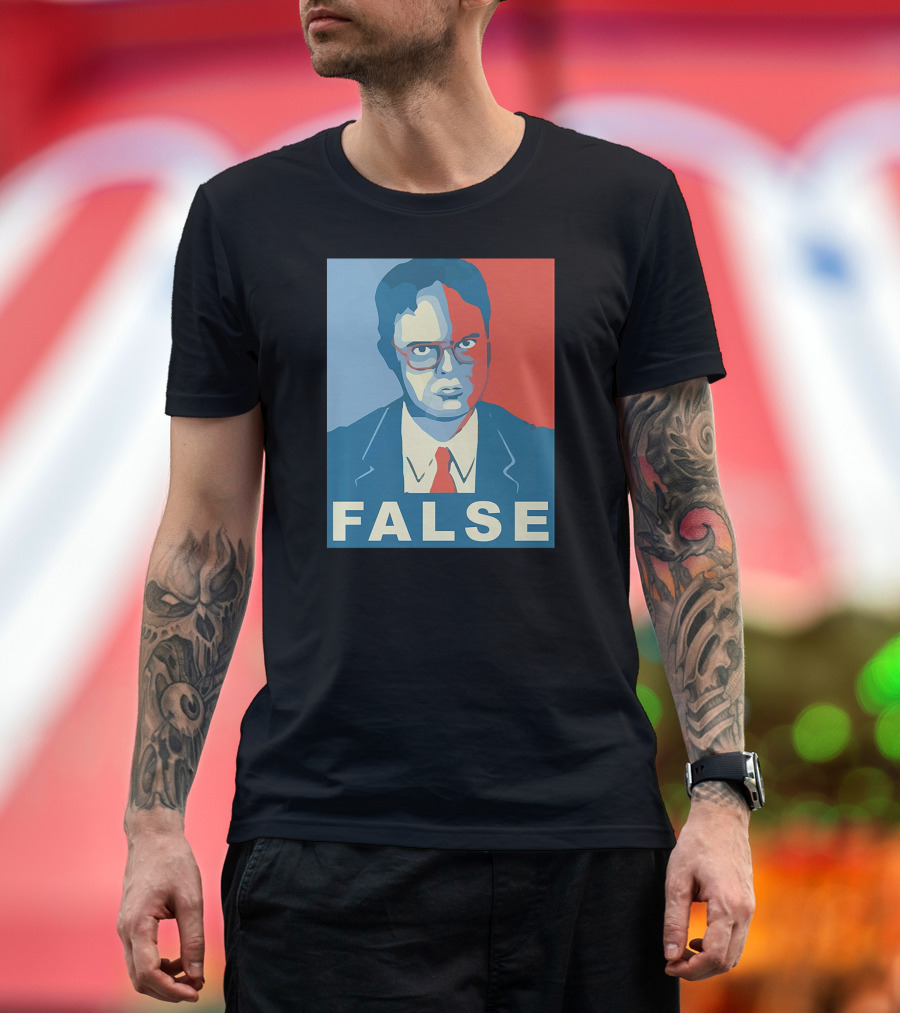 Dwight Schrute FALSE Pop Art Style Poster Image T-Shirt