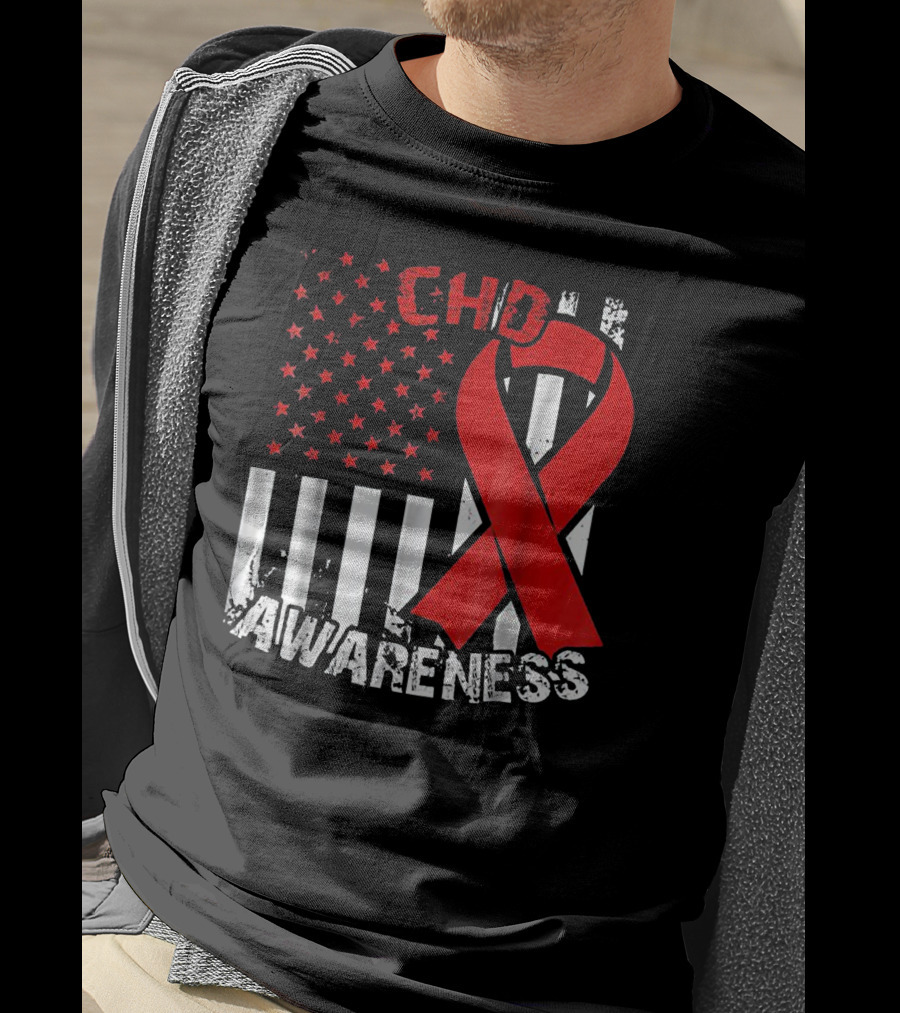 CHD Awareness Congenital Heart Defect Survivor Ribbon T-Shirt