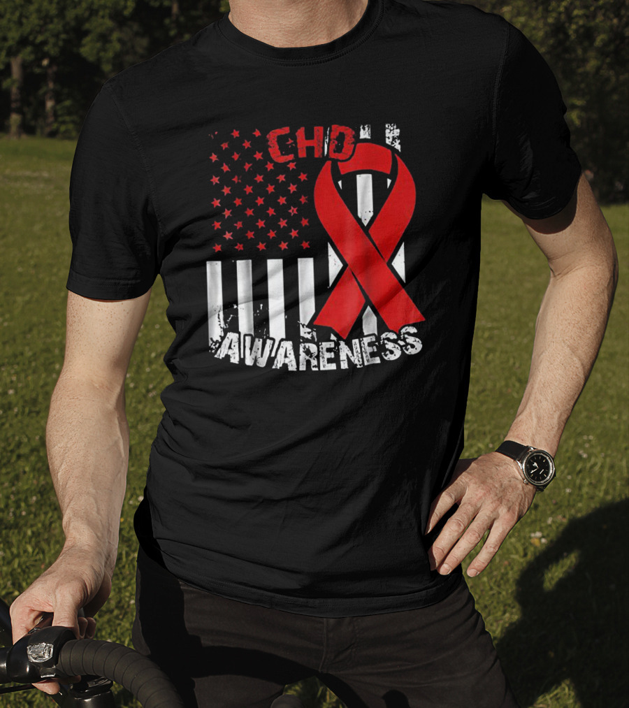 CHD Awareness Congenital Heart Defect Survivor Ribbon T-Shirt