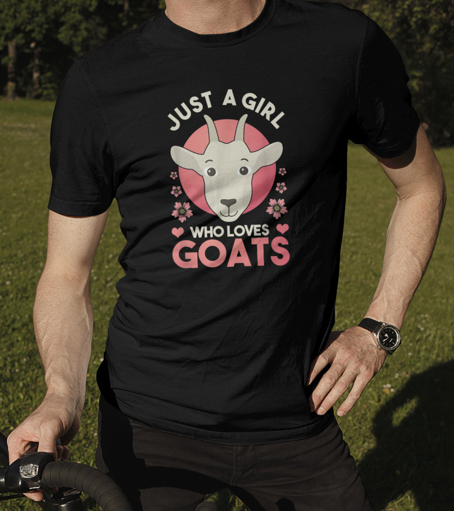 Just A Girl Who Loves Goats Farm Animal Goat Farmer T-Shirt