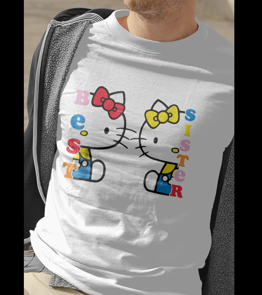 Hello Kitty Mimmy Best Sister Black Bow T-Shirt