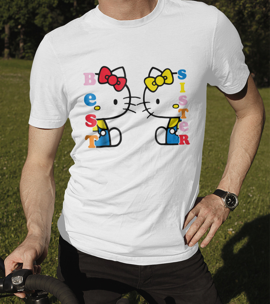 Hello Kitty Mimmy Best Sister Black Bow T-Shirt