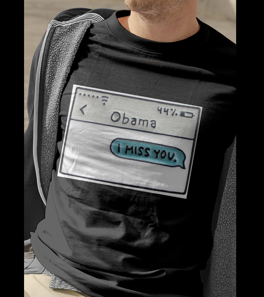 Obama I Miss You Message Bubble T-Shirt