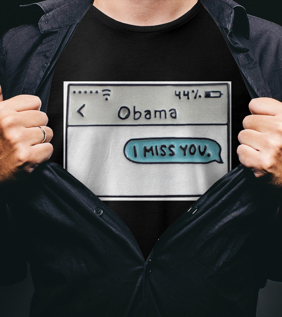 Obama I Miss You Message Bubble T-Shirt
