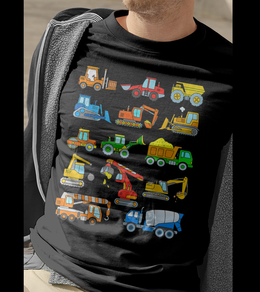 Construction Vehicles And Equipment Collection T-Shirt