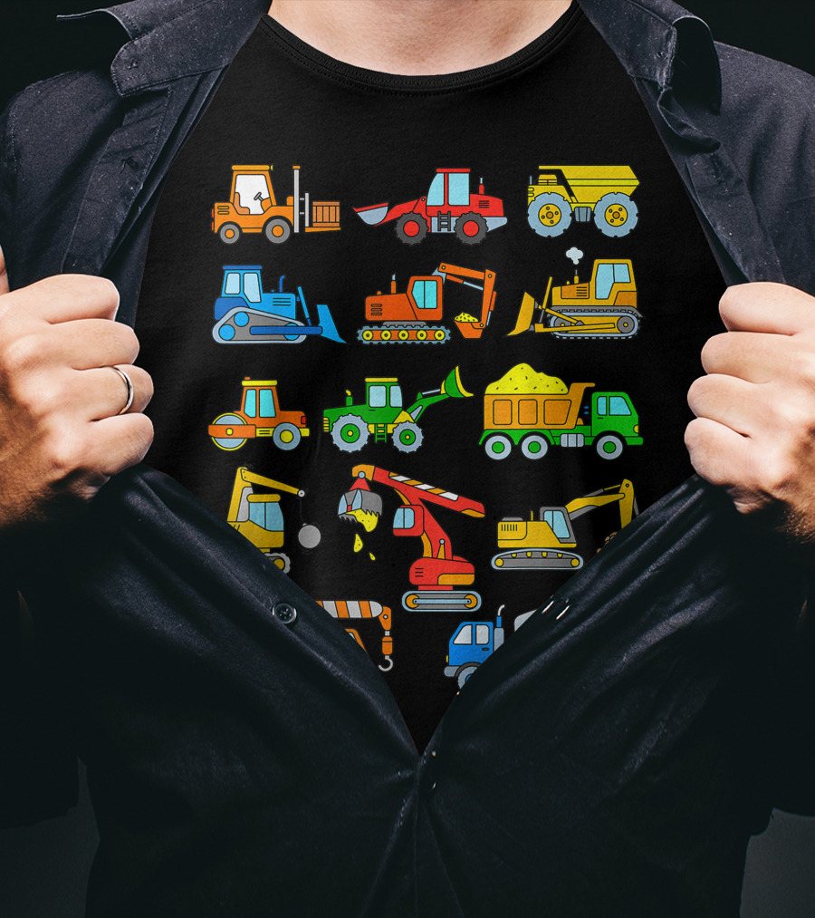 Construction Vehicles And Equipment Collection T-Shirt