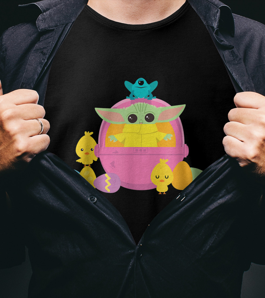 Baby Yoda Easter Chick And Egg Surprise T-Shirt