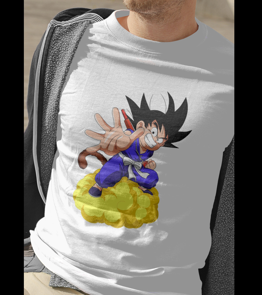 Goku Kid Riding Flying Nimbus Dragon Ball Classic Image T-Shirt