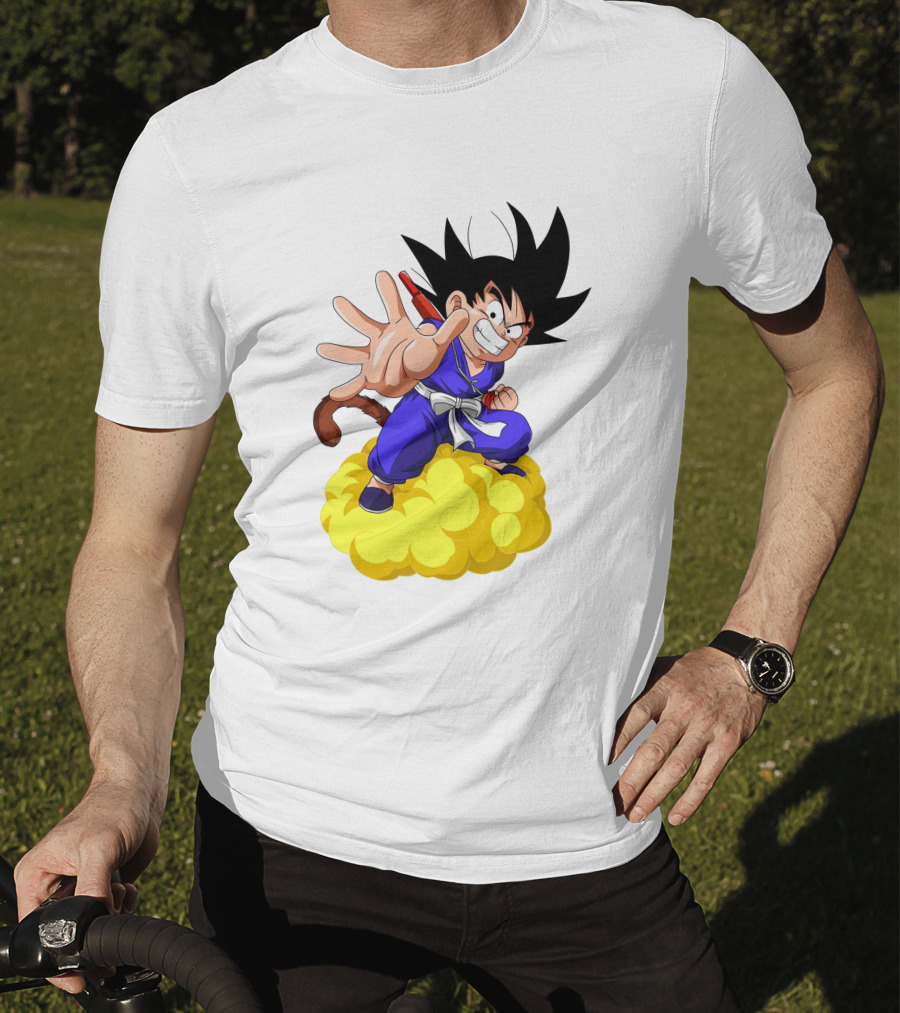 Goku Kid Riding Flying Nimbus Dragon Ball Classic Image T-Shirt