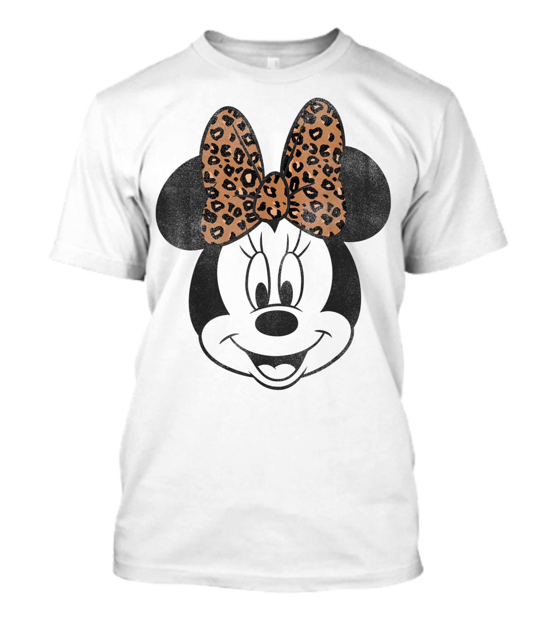 Minnie Mouse Leopard Print Bow Disney Mickey And Friends T-Shirt
